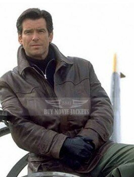 James Bond Tomorrow Never Dies Brown Leather Jacket