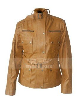 Once Upon A Time Emma Swan Brown Leather Jacket For Women