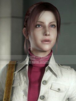 Claire Redfield White Cotton Jacket