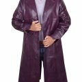 Suicide Squad Joker Leather Purple Coat 2